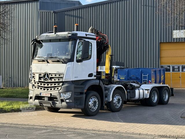 Truck mounted crane Mercedes-Benz Arocs 3251 - Kran - Abrollkipper - 8x4