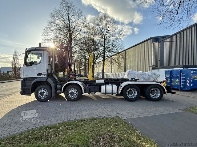 Truck mounted crane Mercedes-Benz Arocs 3251 - Kran - Abrollkipper - 8x4