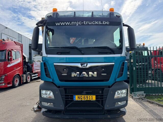 Plateforme de chargement ouverte MAN TGS 35.420 8x4 (8m!) PRITSCHE + KRAN ATLAS 332 ...