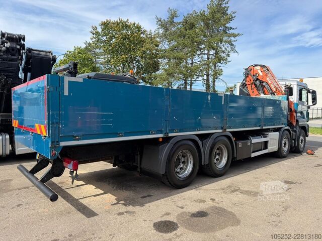 Plateforme de chargement ouverte MAN TGS 35.420 8x4 (8m!) PRITSCHE + KRAN ATLAS 332 ...