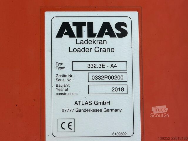 Plateforme de chargement ouverte MAN TGS 35.420 8x4 (8m!) PRITSCHE + KRAN ATLAS 332 ...