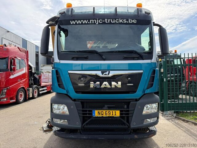 Plateforme de chargement ouverte MAN TGS 35.420 8x4 (8m!) PRITSCHE + KRAN ATLAS 332 ...