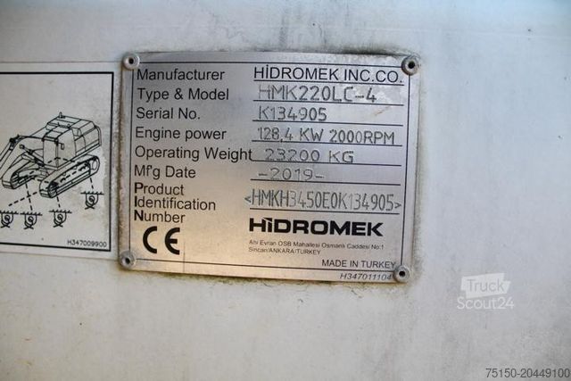 Escavatore cingolato Hidromek HIDROMEK HMK 220 LC-4 SW OilQuick Nr.: 905