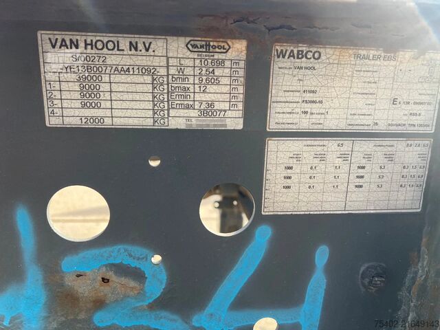 Transport de conteneurs Van Hool 3B0077 / 2x Extendable / Lift Axle