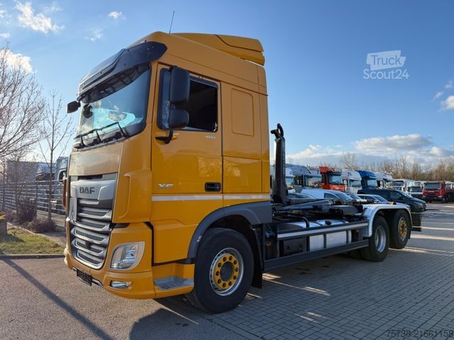 Hákový nosič kontejnerů DAF XF 480 Abrollkipper Meiller/LENKRACHSE/Intarder