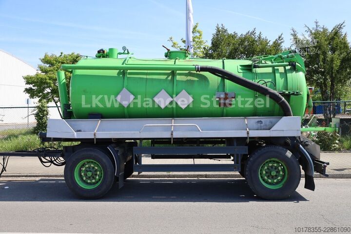 Semi-remorque citerne  Kutschke TAH 10,0/15 Saug-u.Druck 10m³, Edelst.