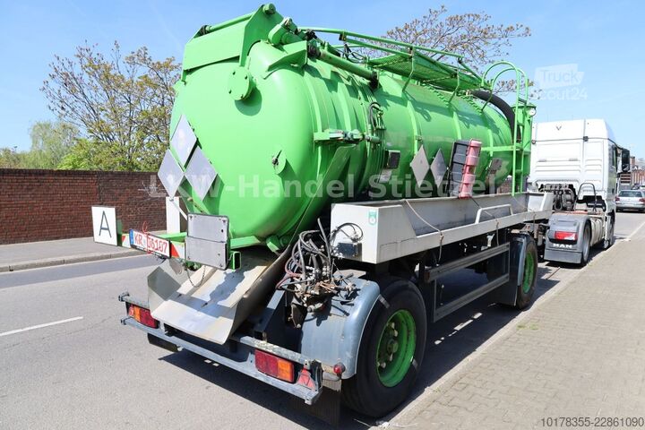 Semi-remorque citerne  Kutschke TAH 10,0/15 Saug-u.Druck 10m³, Edelst.