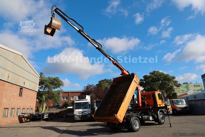 Camião basculante MAN TGM 18.340 4x2 BB Kipper + Kran, inkl. Greifer
