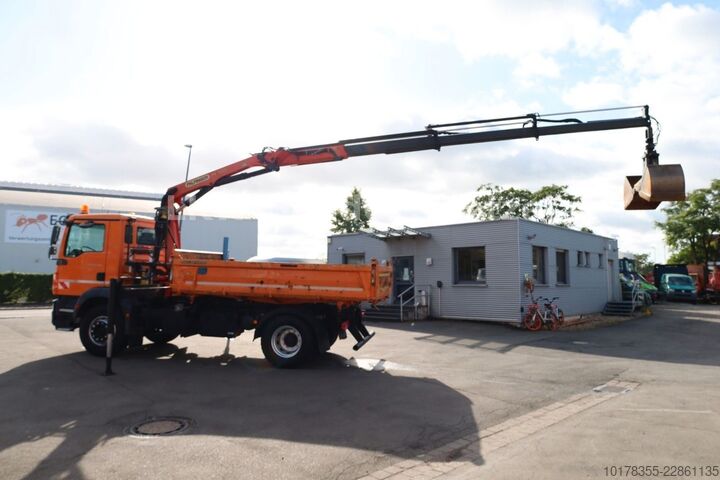 Camião basculante MAN TGM 18.340 4x2 BB Kipper + Kran, inkl. Greifer