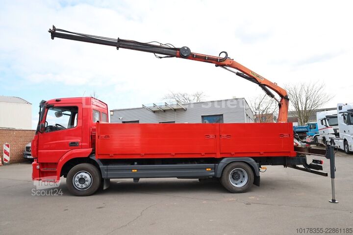 Camión de plataforma MERCEDES-BENZ Atego 1527 L 4x2, Euro 6, Ladekran, Klima, Diff.