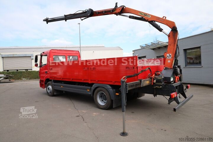 Camión de plataforma MERCEDES-BENZ Atego 1527 L 4x2, Euro 6, Ladekran, Klima, Diff.