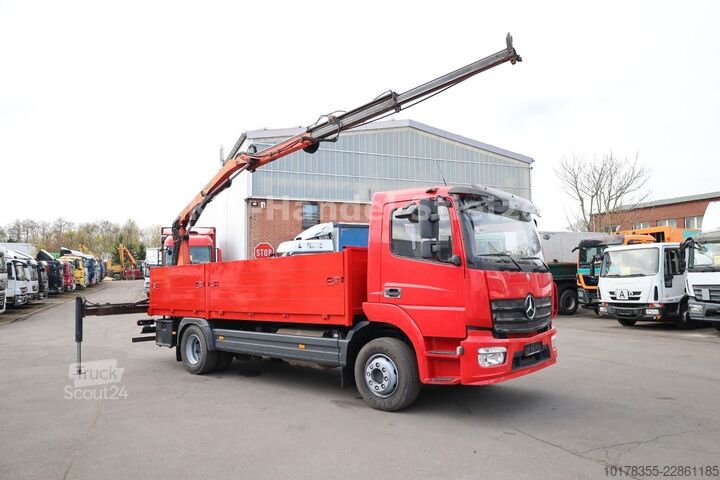 Camión de plataforma MERCEDES-BENZ Atego 1527 L 4x2, Euro 6, Ladekran, Klima, Diff.