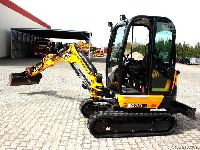 Minibager použitý - Top stav, udržiavaný JCB 8029 CTS  Schnellwechser  MS - 03 + 1 TL