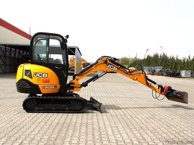 Minibager použitý - Top stav, udržiavaný JCB 8029 CTS Schnellwechser MS - 03 + 1 TL