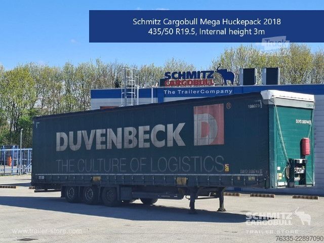 Semi-reboque aberto com lona Schmitz Cargobull Curtainsider Mega