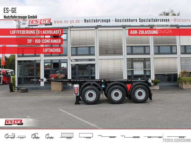 Maināmās virsbūves puspiekabe KÖGEL 3-Achs-Containerchassis 20'