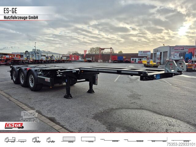 Maināmās virsbūves puspiekabe KÖGEL PORT 45 TRIPLEX Containerchassis