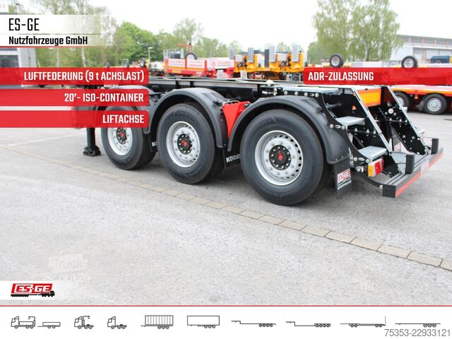 Maināmās virsbūves puspiekabe KÖGEL PORT 20 TANKPLEX Containerchassis