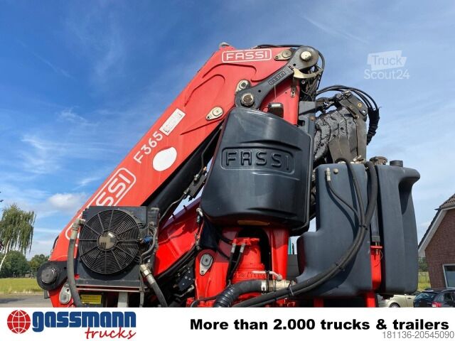 Camion cu platformă Mercedes-Benz Arocs 4151 K 8x4, Fassi Heckkran F 365 RA. 2.26 E