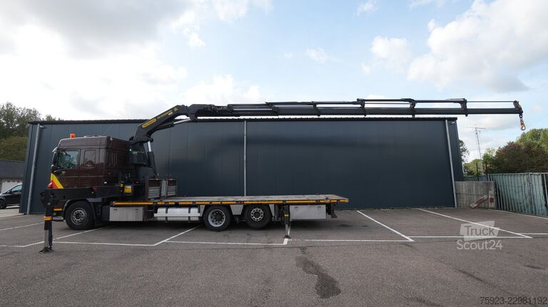  DAF XF 460 6x2 flatbed truck with Palfinger PK 5000...