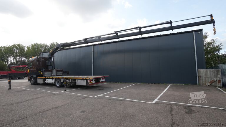  DAF XF 460 6x2 flatbed truck with Palfinger PK 5000...