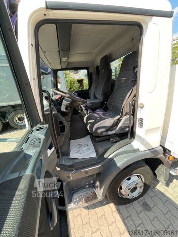 Flatbed truck MAN TGL 12.220 4x2 BL Pritsche HIAB Kran 077 BS-3 CL