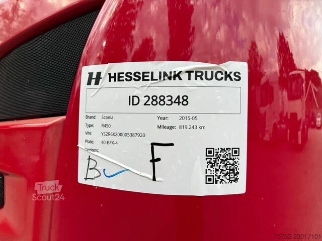 Scania R450 6X2 Hydraulic Retarder Schuifschotel Standairco NL Truck APK/TUV 04-2027 Scania R450 6X2 Hydraulic Retarder Schuifschotel Stand...