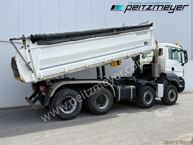 Camion-benne tricar MAN TGS 35.510 FK 8x4, Klima, Bordmatik, AHK