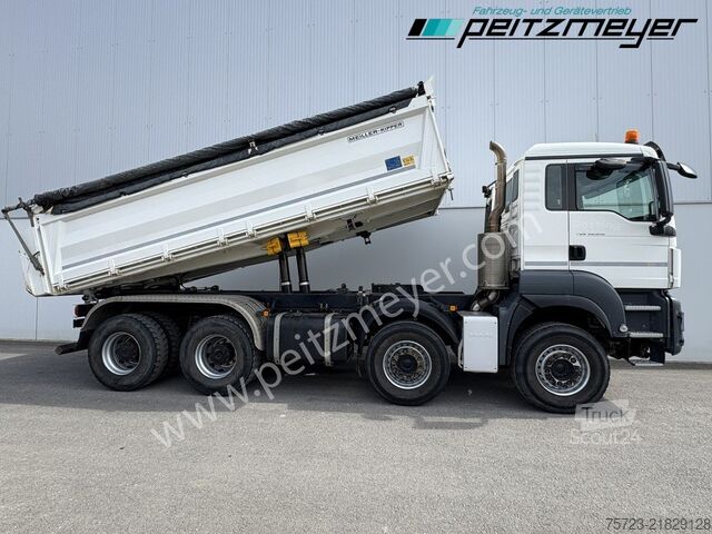Camion-benne tricar MAN TGS 35.510 FK 8x4, Klima, Bordmatik, AHK