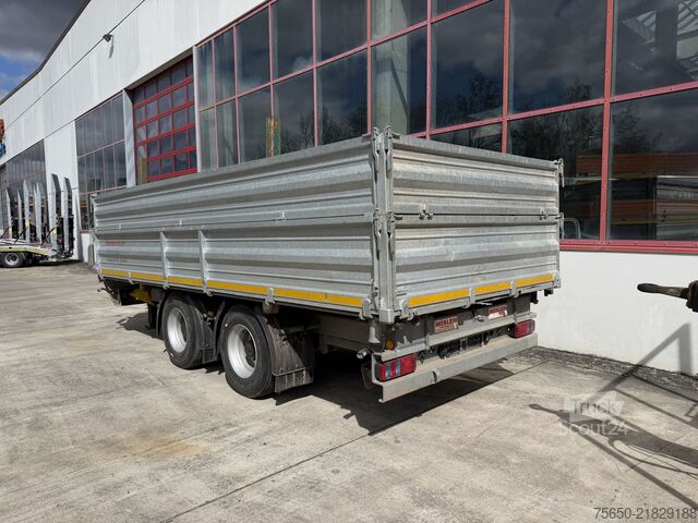 Priklopnik za hlodovino Möslein DTD18  19 t Tandemkipper- Tieflader + Steckrungen, Breite Reifen