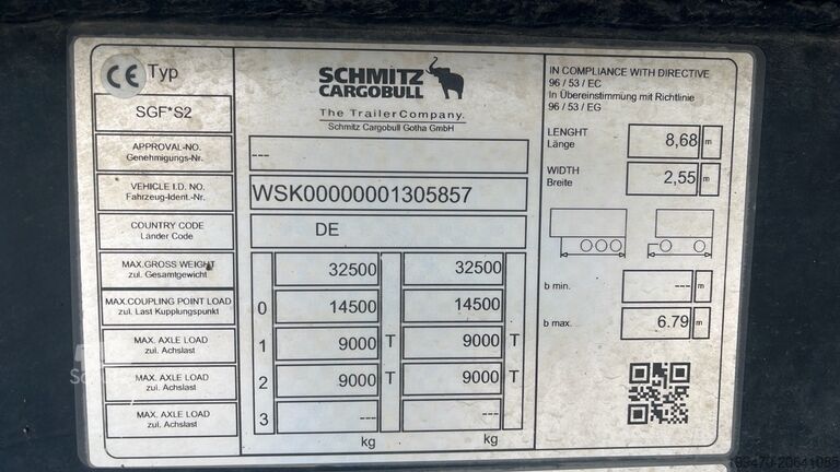 Ανατρεπόμενο τρέιλερ Schmitz Cargobull SGF S2