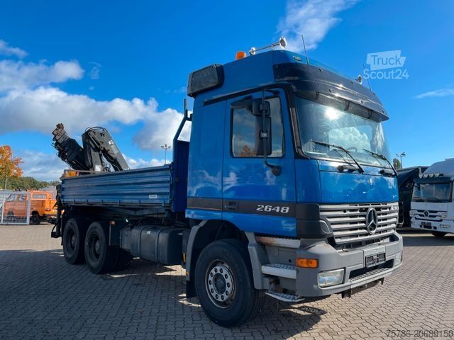 Vrachtauto met open laadbak MERCEDES-BENZ Actros 2648 BB Kipper Hiab 122E5 + Funk + Winde