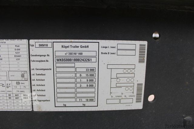 Ημιρυμουλκούμενο ανατρεπόμενο KÖGEL Kippmulde 24 m³ LIFT Nr.: 261