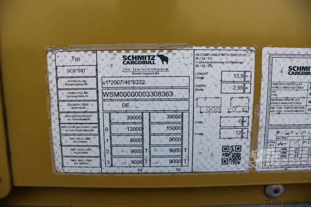 Atvira puspriekabė su tentu SCHMITZ CARGOBULL SCS 24/L - 13.62 C E B - Coil - Nr.: 363