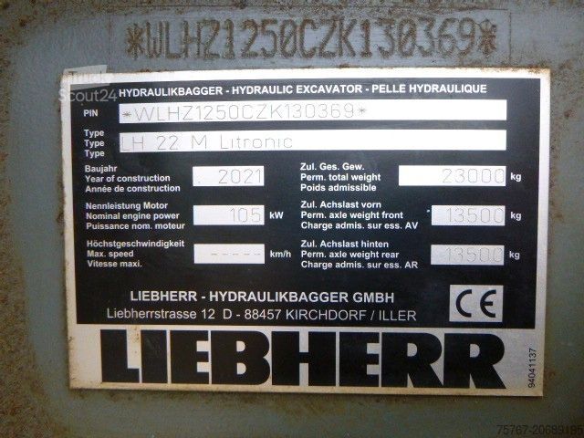 حفار متحرك LIEBHERR LH 22M Mit Dehaco Sortiergreifer