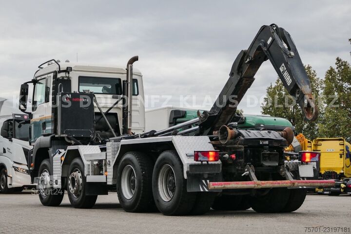 Kanca kasalı yük kamyonu (roll-off) MAN TGS 35.480 Abrollkipper Hiab Retarder Euro 5