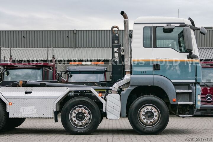 Kanca kasalı yük kamyonu (roll-off) MAN TGS 35.480 Abrollkipper Hiab Retarder Euro 5