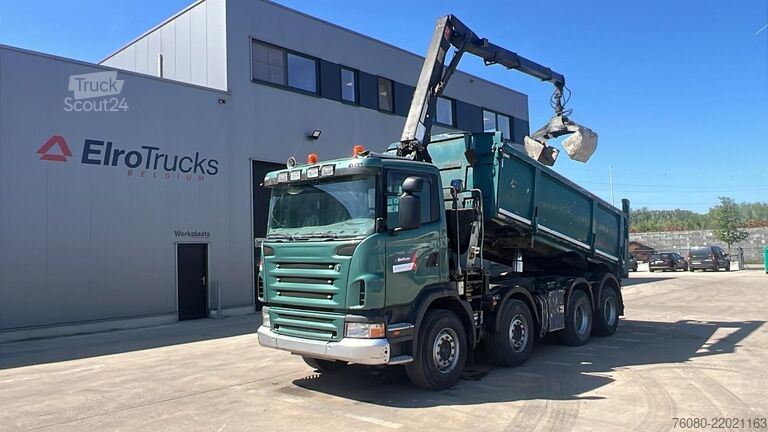 Volquete con grúa Scania G 380 (EURO 5 / BIG HUB / STEEL SUSP. / HMF 164...