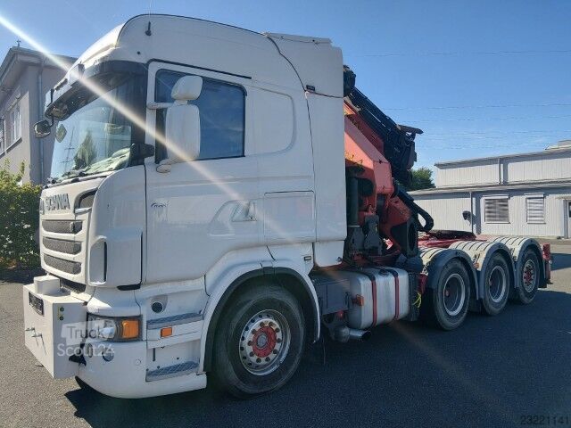 Kuorma-autoon asennettu nosturi SCANIA R 730 LB 8x4 HNA Kran PK50002 EH
