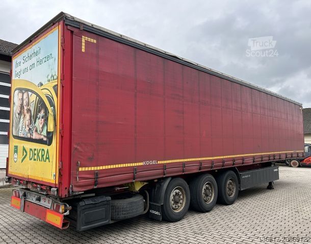 Отворено полуремарке с брезент KÖGEL SN24 Standard Tautliner Plane Edscha Liftachse