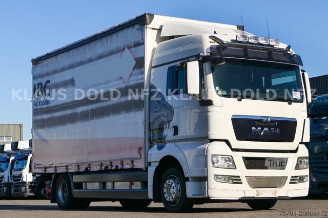 Flaklastbil med kapell MAN TGX 18.400 Pritsche Plane Retarder 2-Tanks