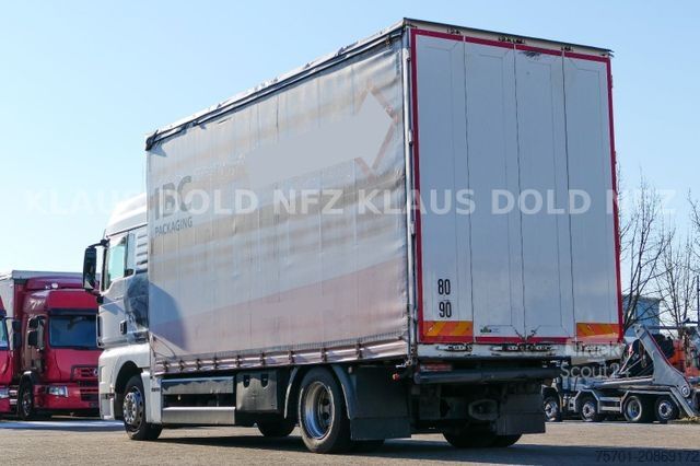 Flaklastbil med kapell MAN TGX 18.400 Pritsche Plane Retarder 2-Tanks