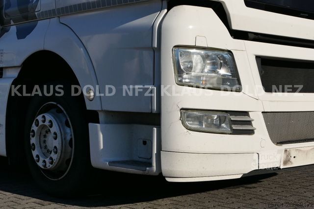 Flaklastbil med kapell MAN TGX 18.400 Pritsche Plane Retarder 2-Tanks