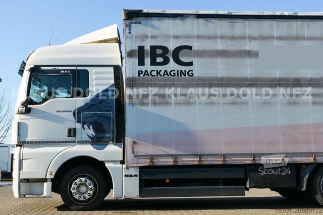 Flaklastbil med kapell MAN TGX 18.400 Pritsche Plane Retarder 2-Tanks