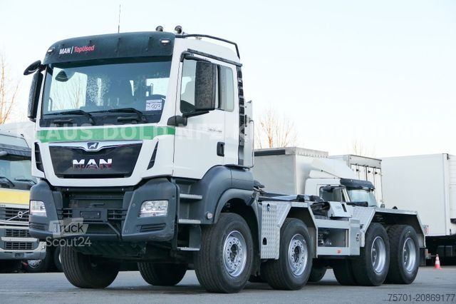 Camion benne à bras amovible MAN TGS 35.500 Abrollkipper Mobas Retarder 8x4 Euro6