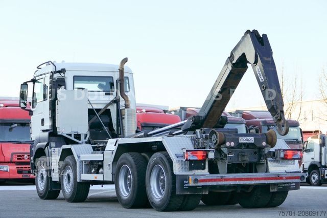 Camion benne à bras amovible MAN TGS 35.500 Abrollkipper Mobas Retarder 8x4 Euro6
