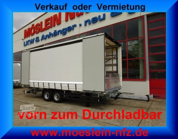 Odprta prikolica s ponjavo Möslein TPW 105 D Schwebheim Tandem- Planenanhänger Durchladen