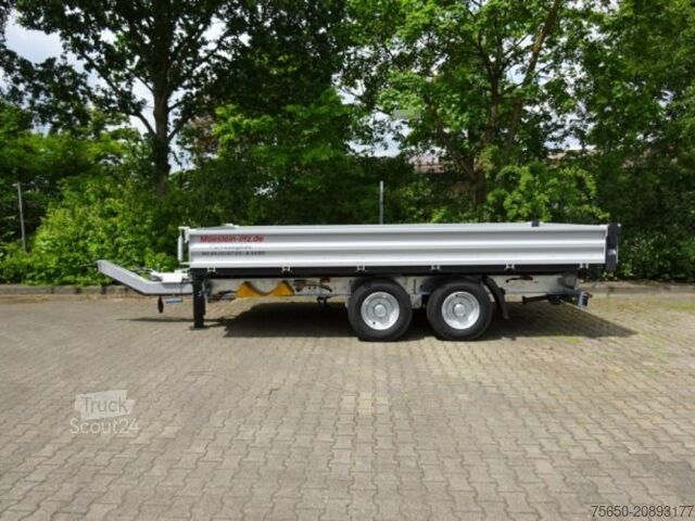 Kiper prikolica Möslein TTD11 weiß neuer Tandem 3- Seitenkipper Tieflader-- Neufahrzeug --