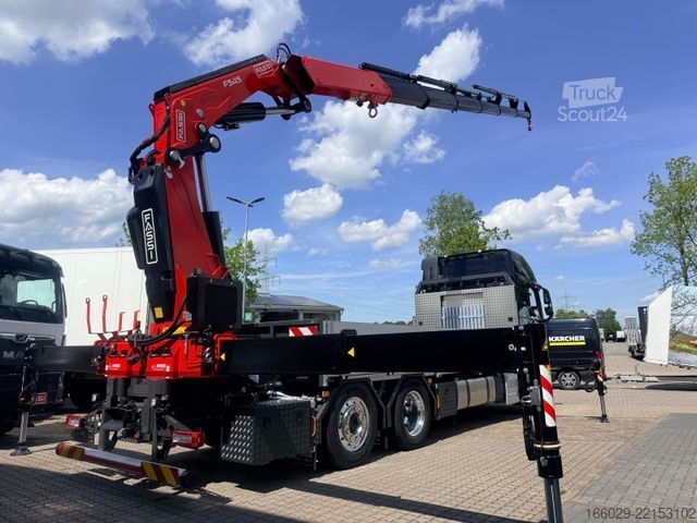 Ladbil med lad VOLVO FH 540 6x2 Container Fassi F545 Heck 360° 100%
