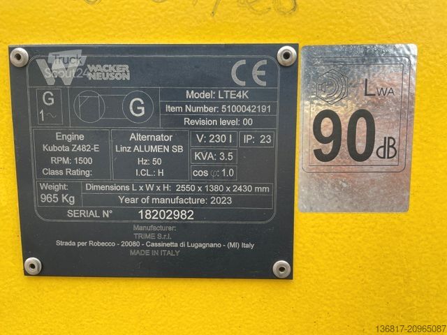 Egyéb WACKER Neuson LTE 4 K Lichtmast/Light Tower Hänger DEMO